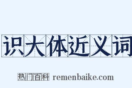 识大体近义词是什么意思的图片